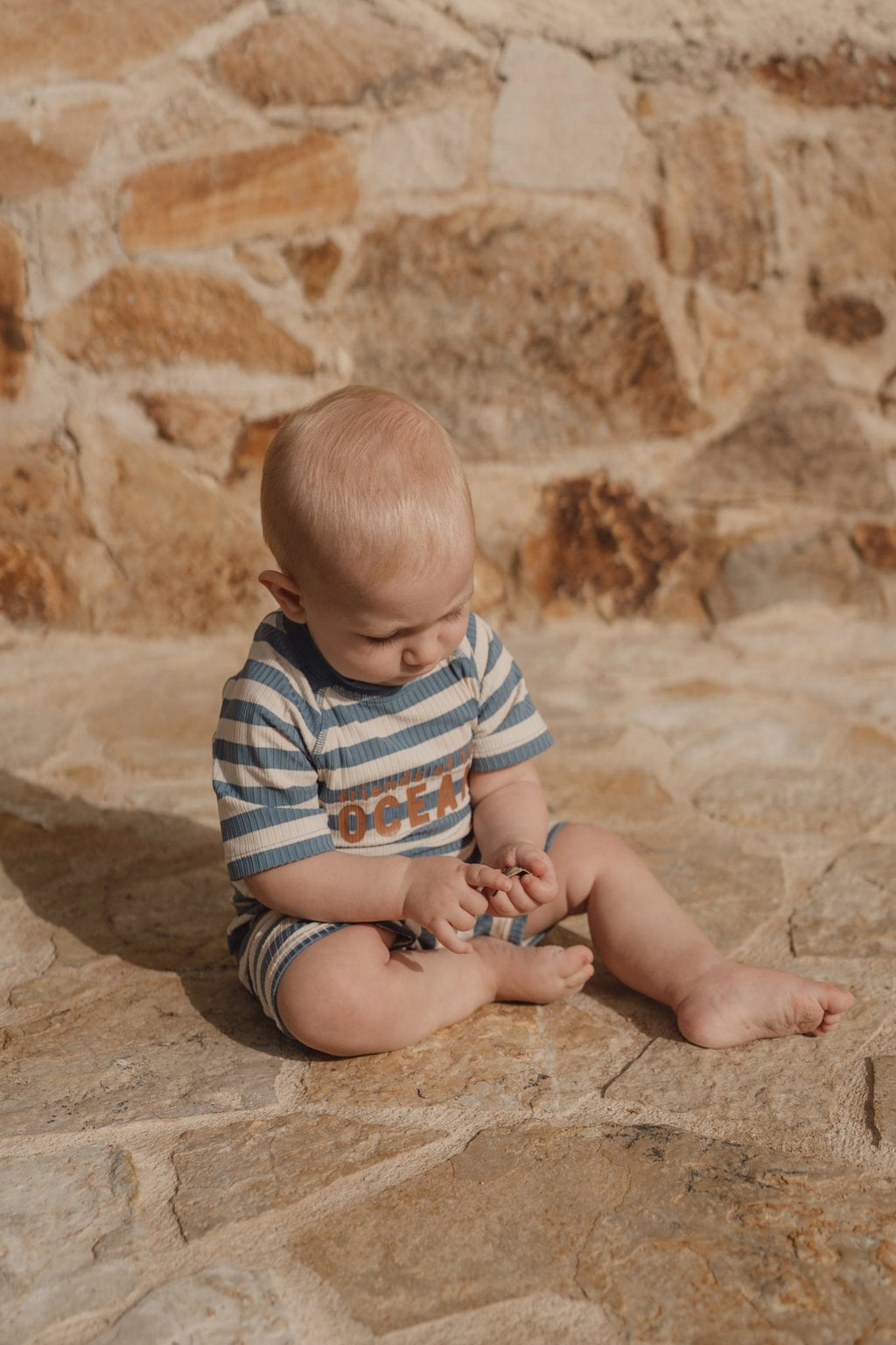 Little Dutch UV Zwempak Korte Mouwen | Ocean Blue Stripes