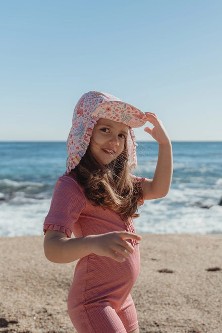Little Dutch UV Zwempak Korte Mouwen | Dreamy Pink Sparkle