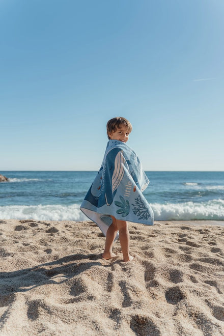 Little Dutch Strandhanddoek 60x120 | Ocean World Blue