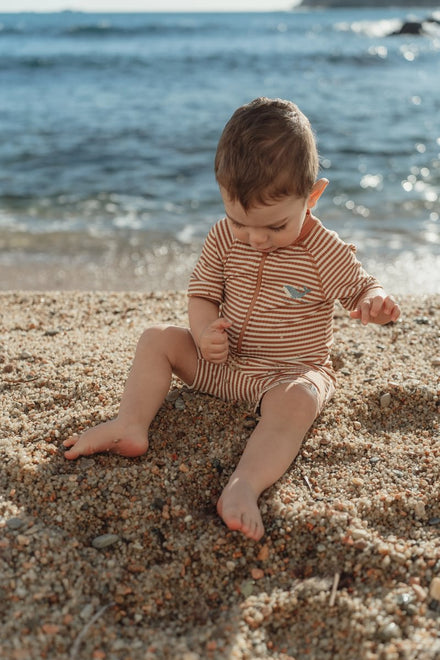 Little Dutch UV Zwempak Korte Mouwen | Ocean Brow Stripes