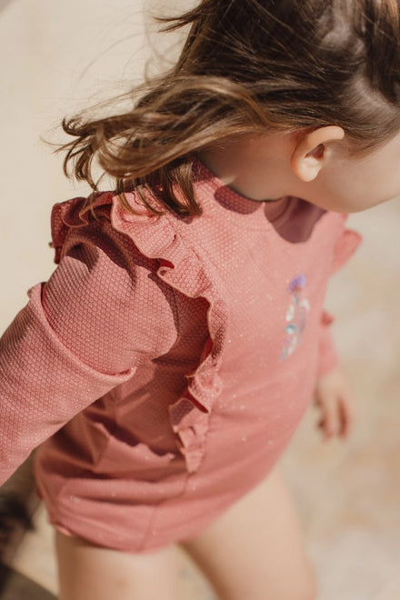 Little Dutch Zwemshirt Lange Mouwen | Dreamy Pink Sparkle