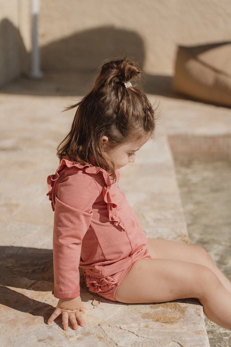 Little Dutch Zwemshirt Lange Mouwen | Dreamy Pink Sparkle
