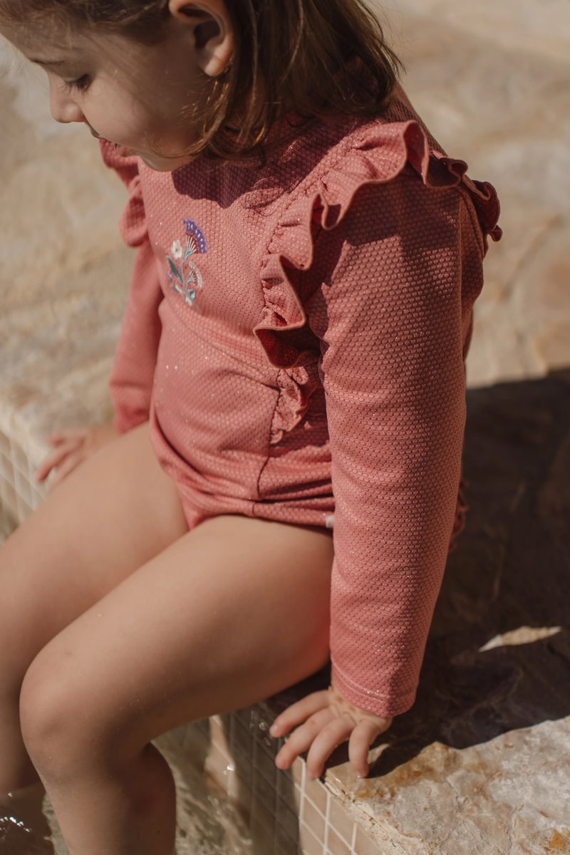 Little Dutch Zwemshirt Lange Mouwen | Dreamy Pink Sparkle
