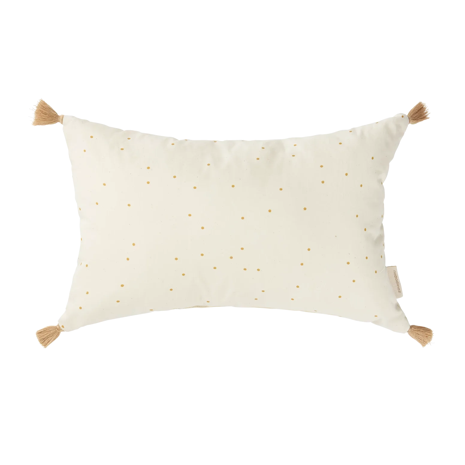 * Nobodinoz Stories Kussen Met Franjes 35x20cm | Honey Sweet Dots Natural