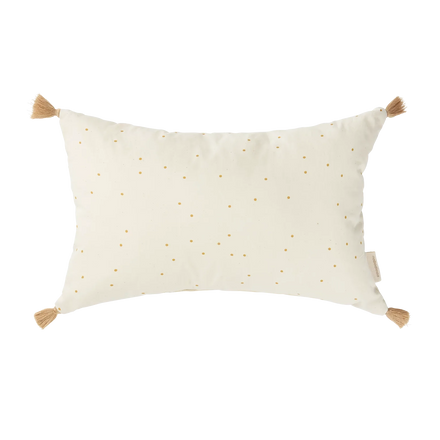 * Nobodinoz Stories Kussen Met Franjes 35x20cm | Honey Sweet Dots Natural