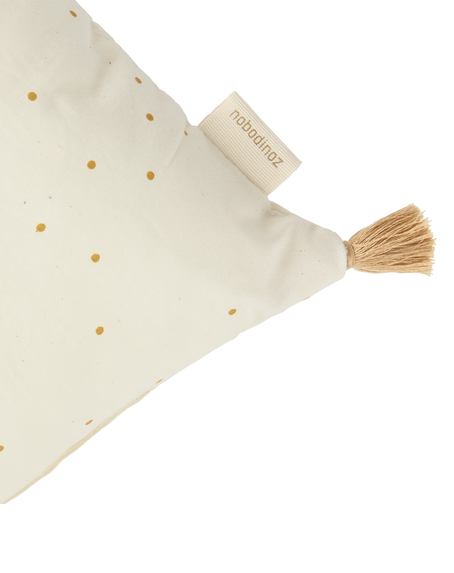 * Nobodinoz Stories Kussen Met Franjes 35x20cm | Honey Sweet Dots Natural