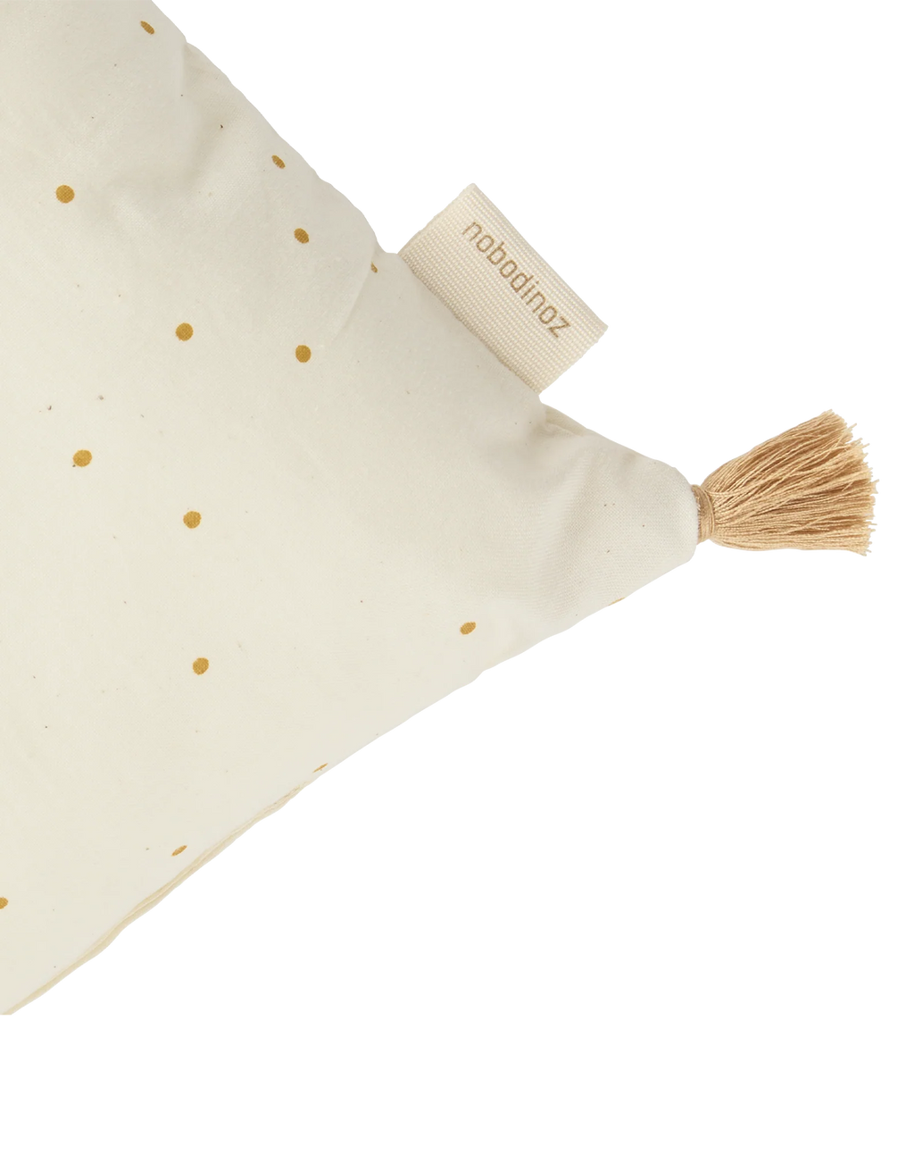 * Nobodinoz Stories Kussen Met Franjes 35x20cm | Honey Sweet Dots Natural