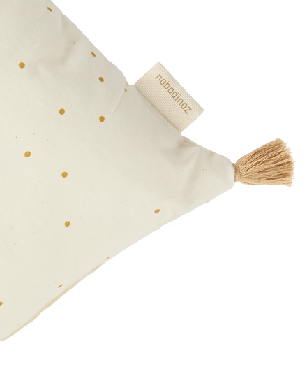 * Nobodinoz Stories Kussen Met Franjes 35x20cm | Honey Sweet Dots Natural