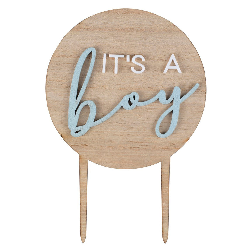 Ginger Ray Cake Topper - Houten It's a Boy