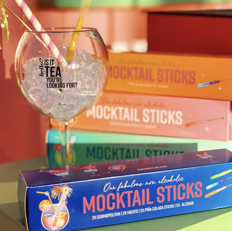 CuriosiTeas Mocktail Sticks Party 3 Smaken | 6 Sticks