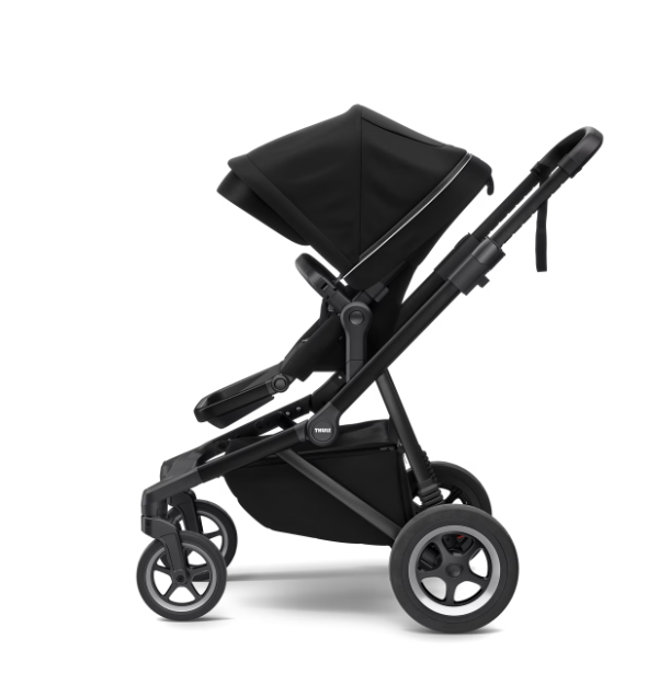 Thule Sleek Stadskinderwagen Met Reiswieg | Midnight Black On Black