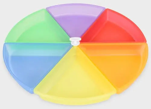 Tickit sensorische kleurbakken, 6 transparante bakken in regenboogkleuren bij De Gele Flamingo