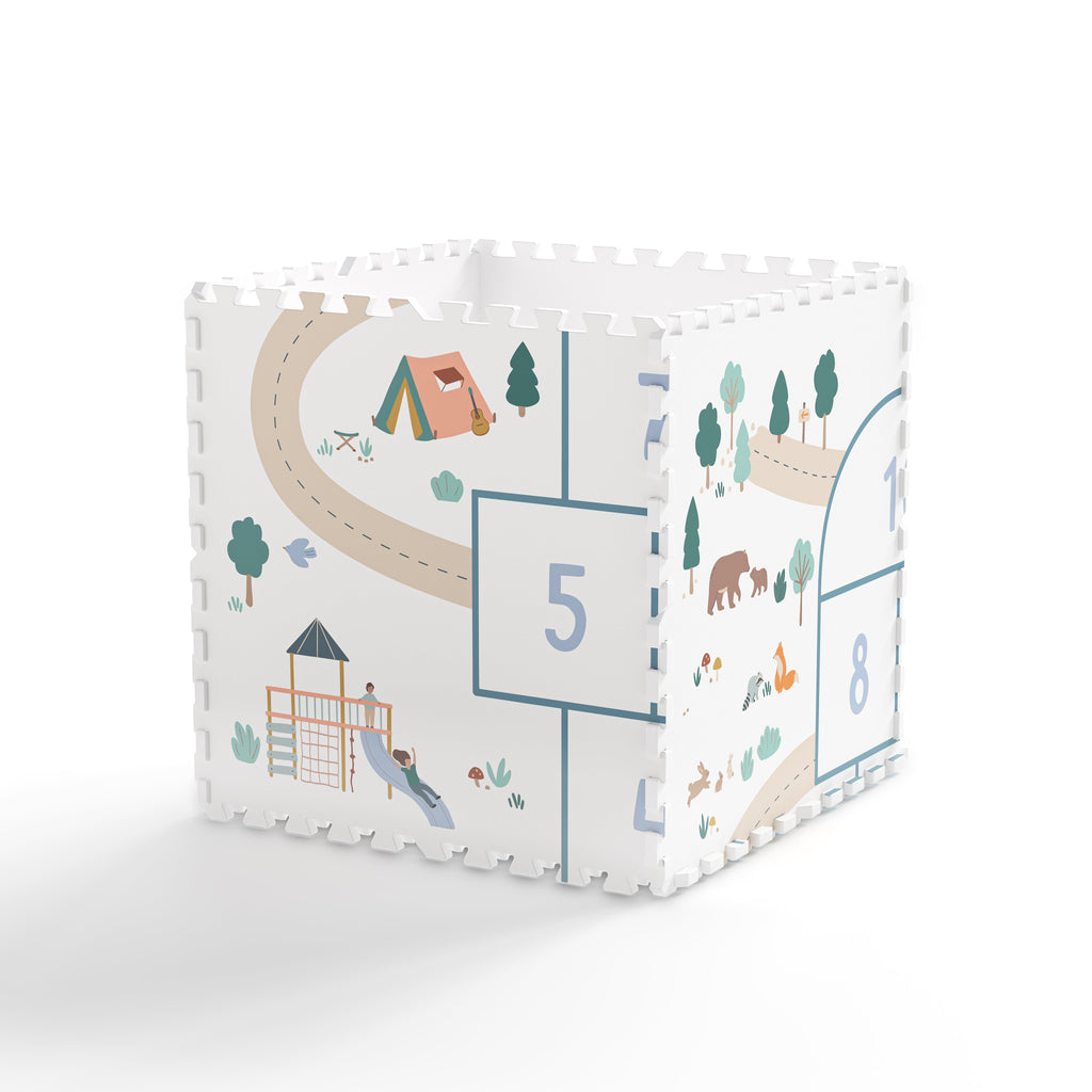 Play & Go EEVAA 2-In-1 Speeltapijt Puzzelmat & Opbergbox | Hinkelpad 120x180cm