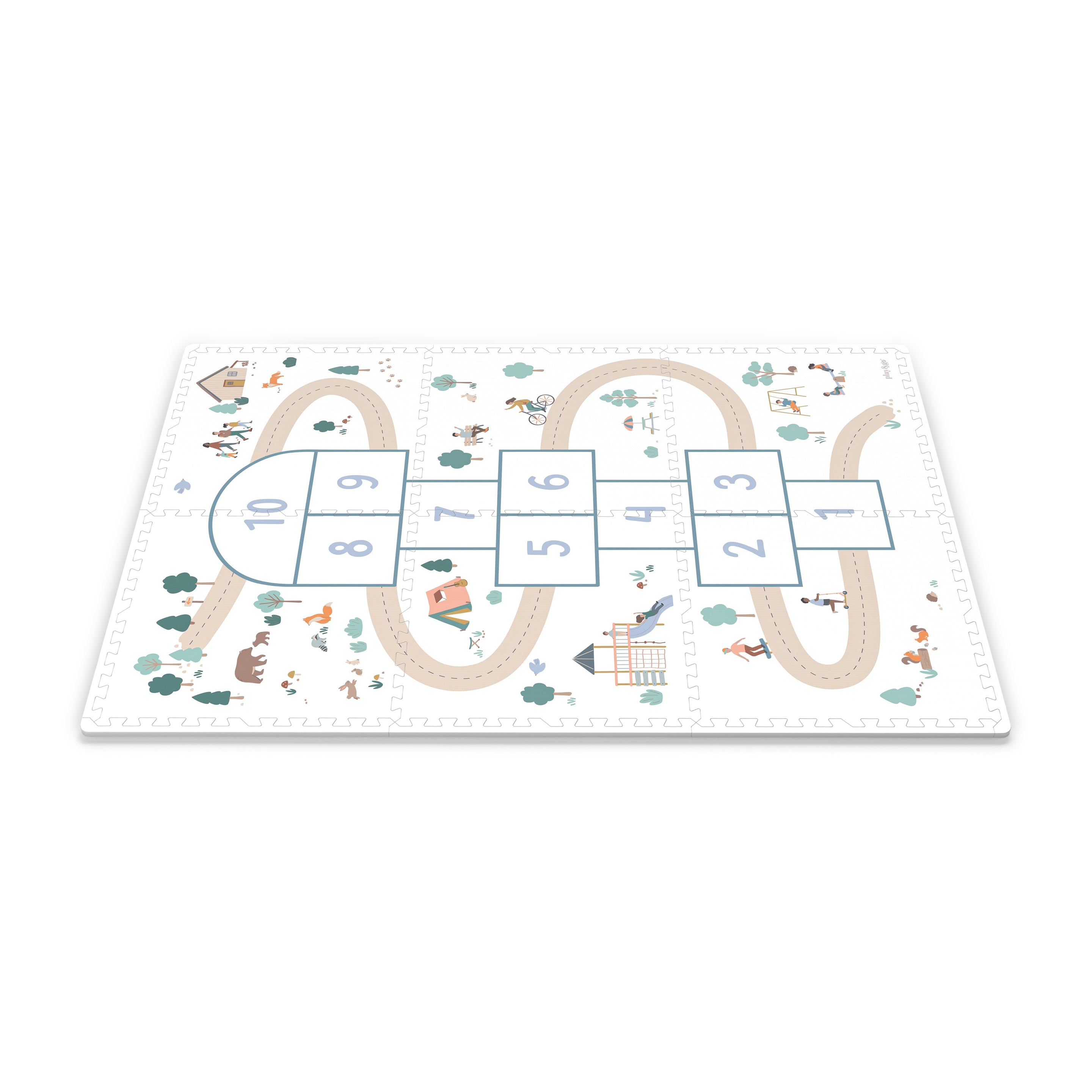 Play & Go EEVAA 2-In-1 Speeltapijt Puzzelmat & Opbergbox | Hinkelpad 120x180cm