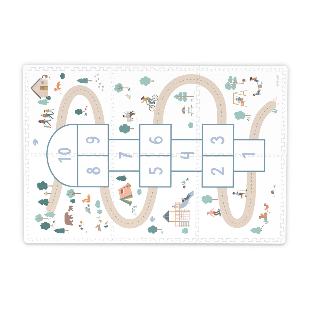 Play & Go EEVAA 2-In-1 Speeltapijt Puzzelmat & Opbergbox | Hinkelpad 120x180cm