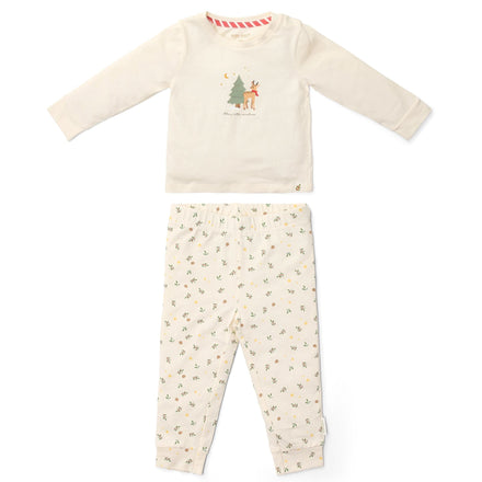 Little Dutch Tweedelige Pyjama Little Christmas | Creme