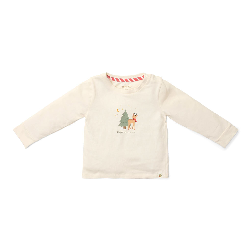 Little Dutch Tweedelige Pyjama Little Christmas | Creme