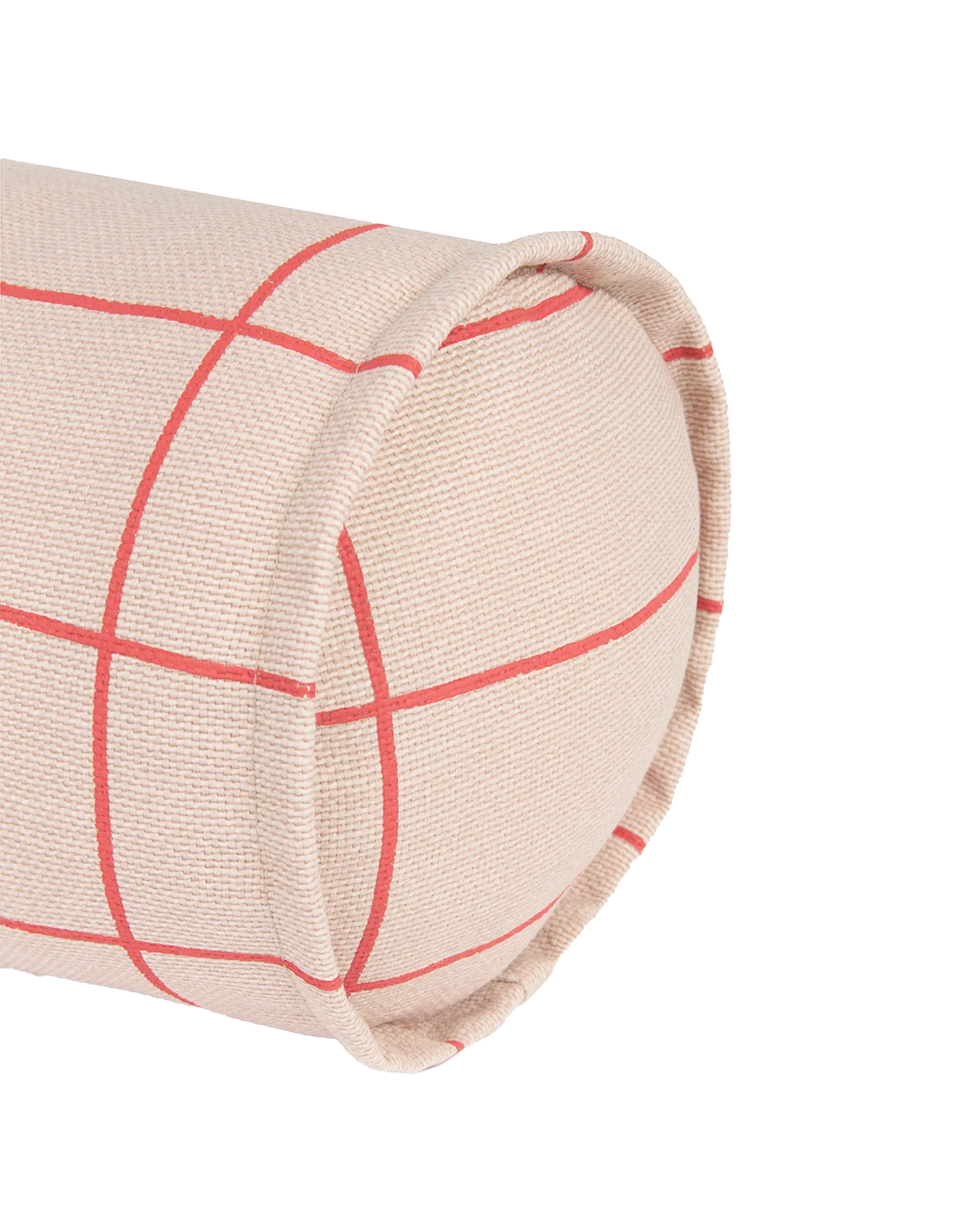 Nobodinoz Vibes Cylinder Kussen 40x40cm | Pink Red Grid