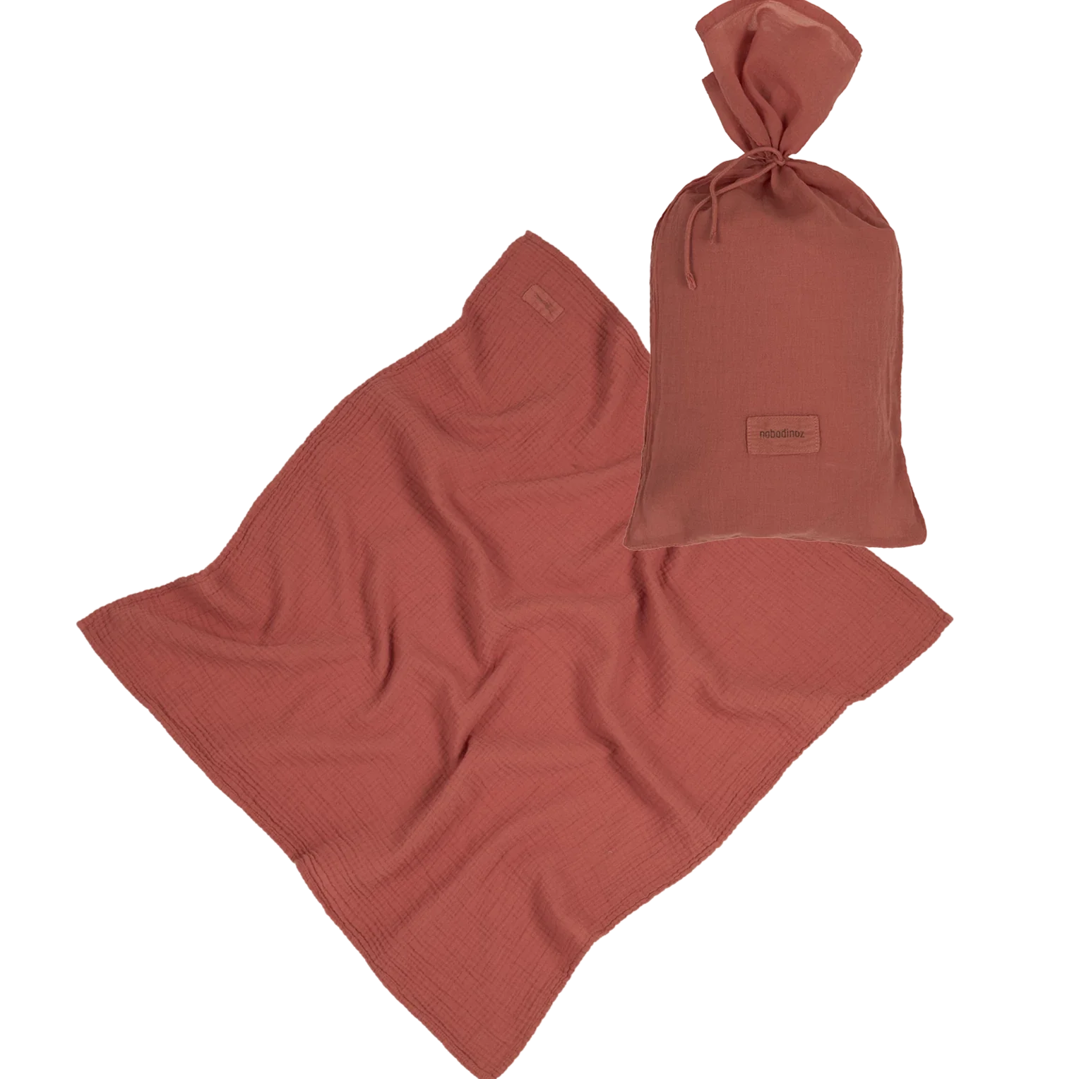 Nobodinoz Wabi Sabi Geboortecadeau Swaddle | Rosewood