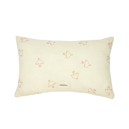 * Nobodinoz Wabi Sabi Rechthoekig Kussen 35x23cm | Brown Hoshi Birds