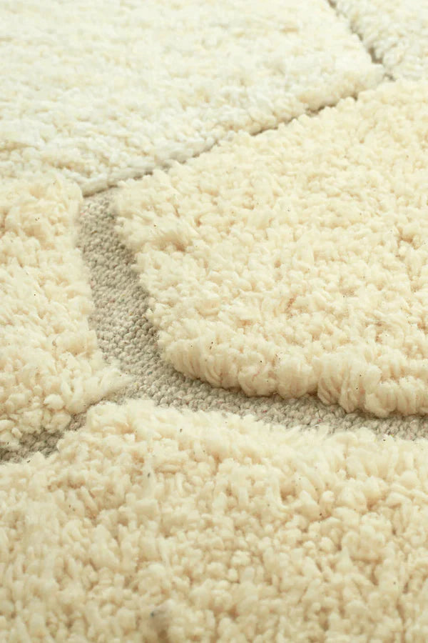 Lorena Canals Machinewasbaar Tapijt Rug Rond Ø140cm | Honeycomb Golden