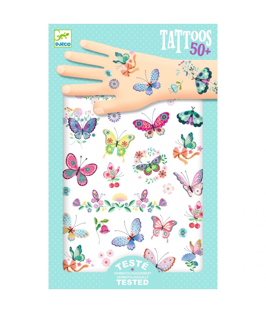 Djeco Set 50 Tattoos | Wonderbaarlijke Vlinders