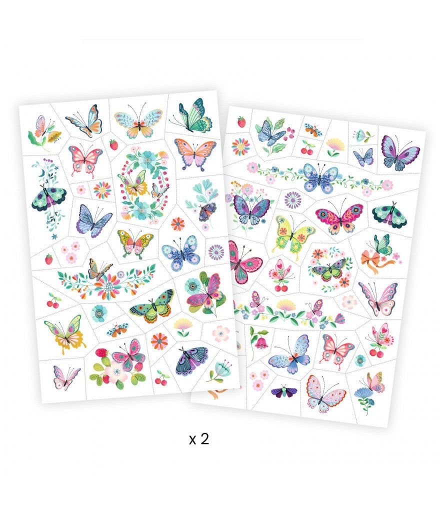 Djeco Set 50 Tattoos | Wonderbaarlijke Vlinders