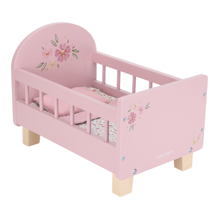 Little Dutch Houten Poppenbed | Roze