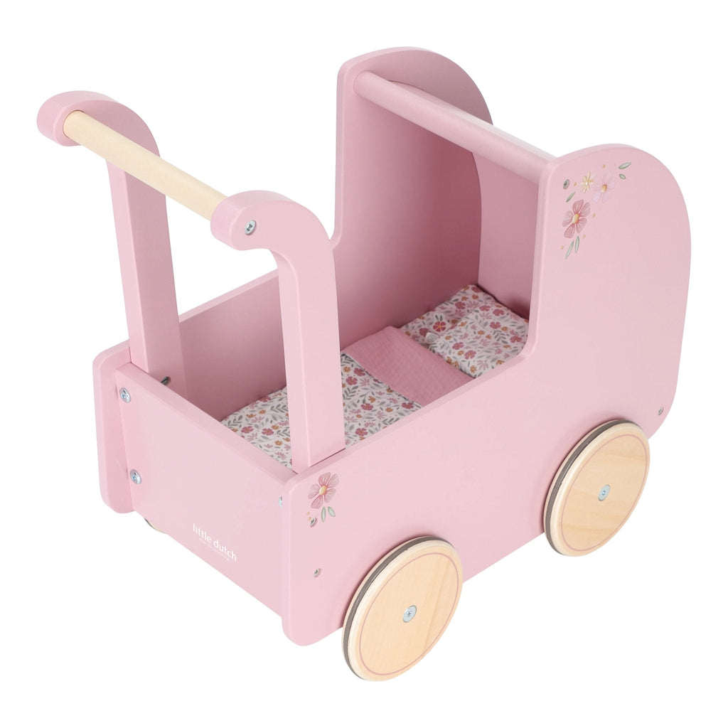 Little Dutch Houten Poppenwagen | Roos