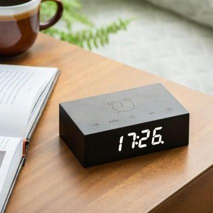 Gingko Flip Click Clock | Black*