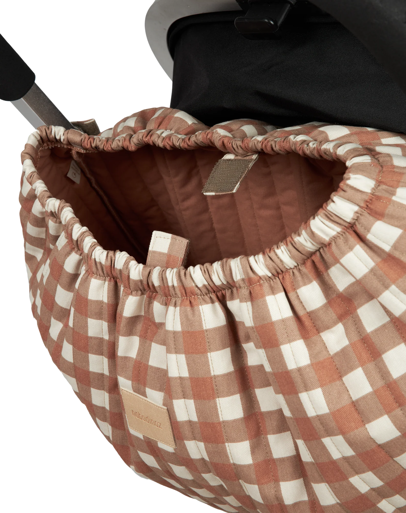 * Nobodinoz Waterproof Buggy Organizer | Terracotta Checks*