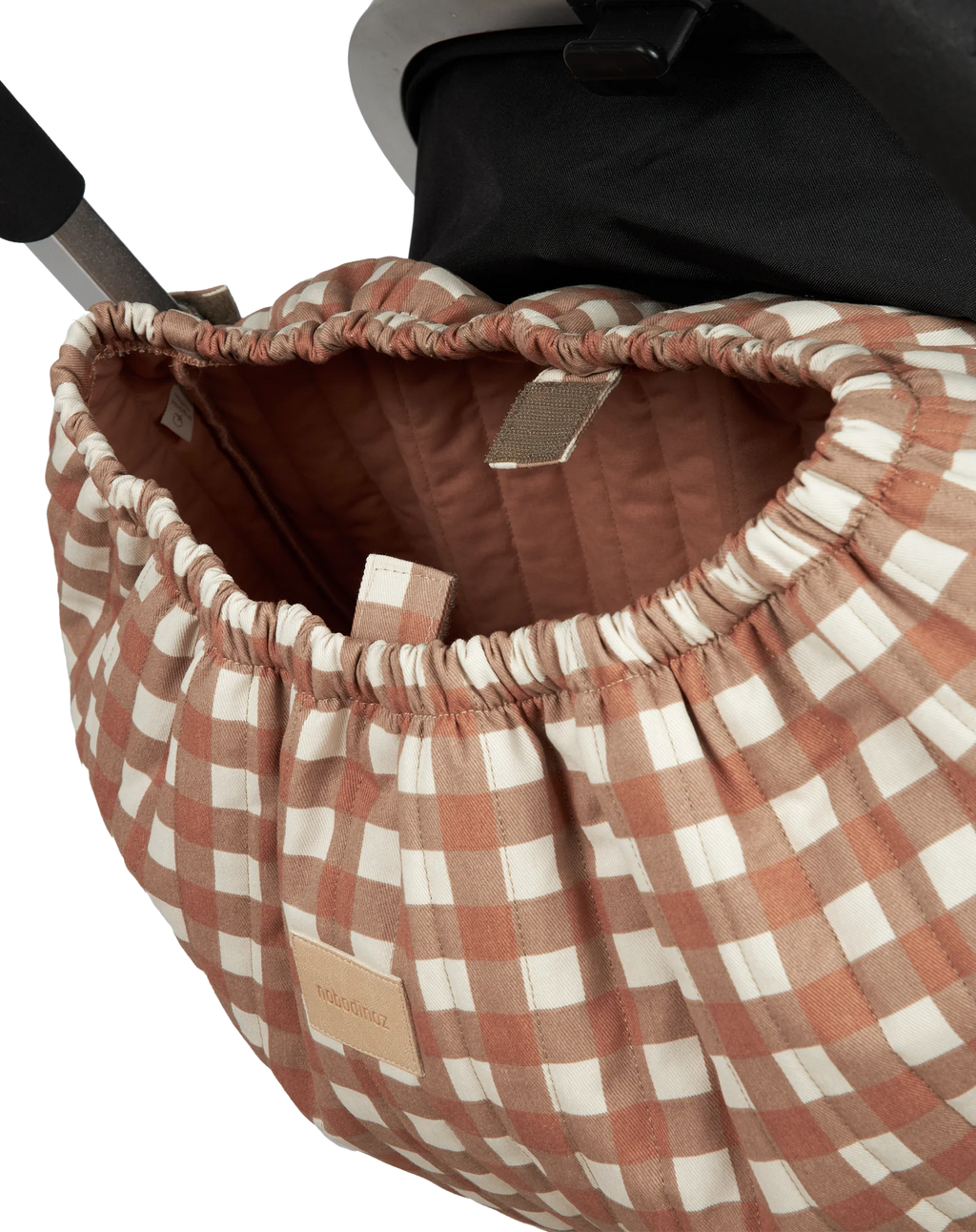 Nobodinoz Waterproof Buggy Organizer | Terracotta Checks*