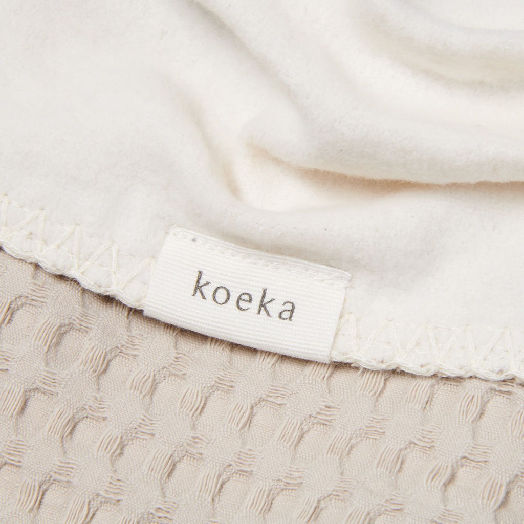 Koeka Wiegdeken Katoenen Fleece 75x100cm Wafel Amsterdam | Sand