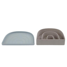 OYOY Living Siliconen Bord en Bowl | Dusty Blue/Clay  *