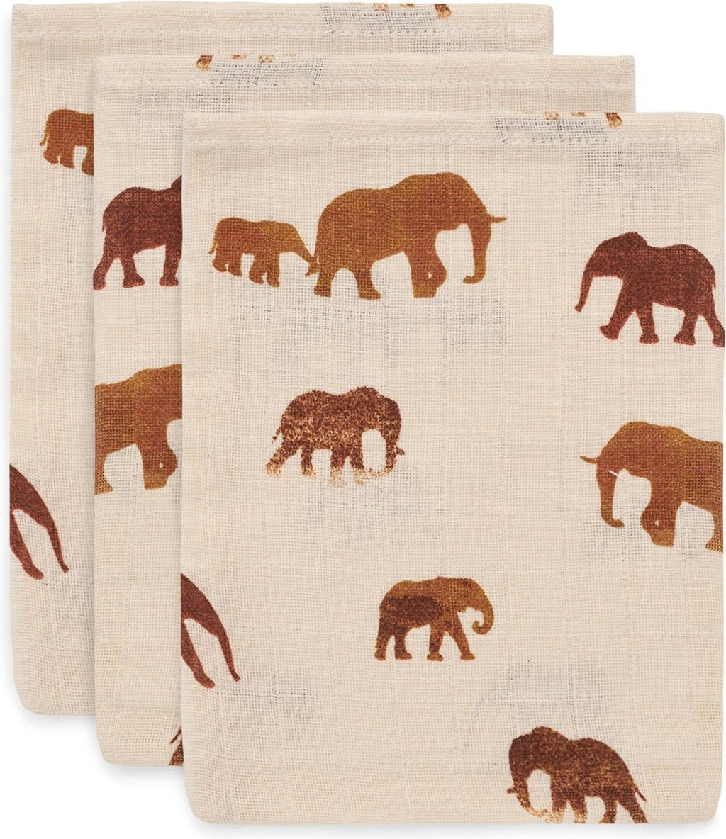 zzz Jollein set 3 hydrofiele washandjes Savannah