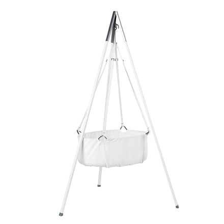 Leander Cradle Wiegstaander Aluminium | Wit