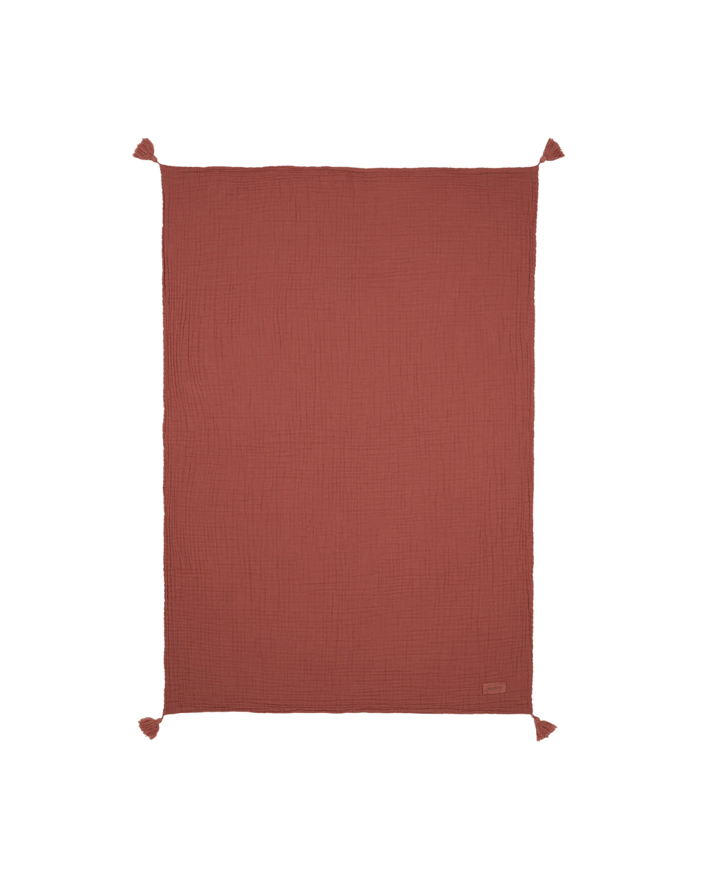 * Nobodinoz Dekentje 100x65cm Wabi-Sabi Muslin Deken | Rosewood