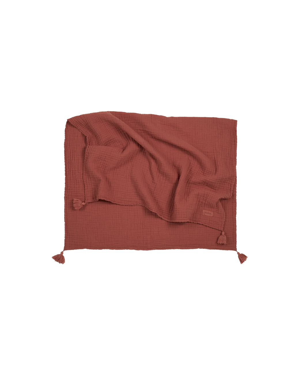* Nobodinoz Dekentje 100x65cm Wabi-Sabi Muslin Deken | Rosewood