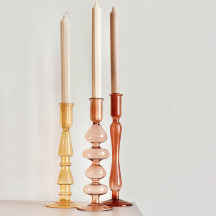 * À la Collection Glass Candle Holder | Mustard