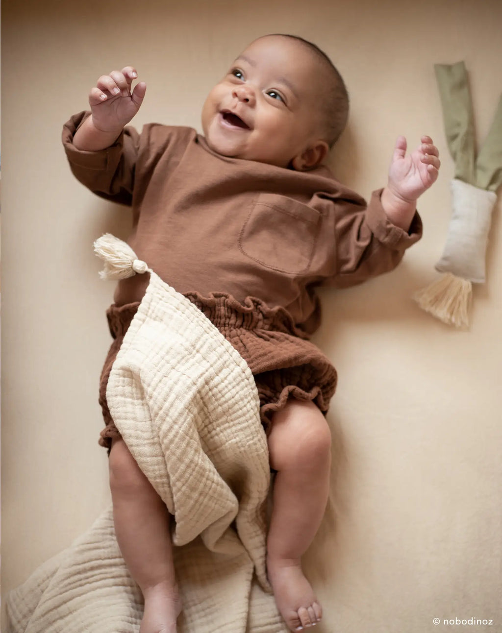 * Nobodinoz Hoeslaken Wabi Sabi 70x140x15cm | Ginger