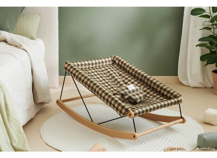 * Nobodinoz Growing Green Baby Bouncer Hoes | Green Checks