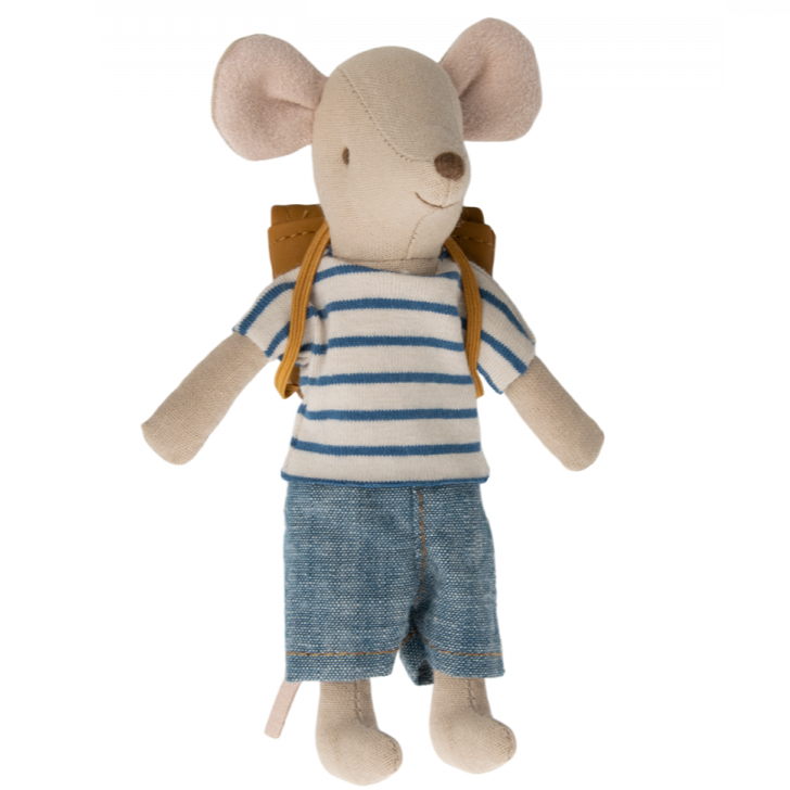 Maileg Tricycle Mouse Big Brother with bag