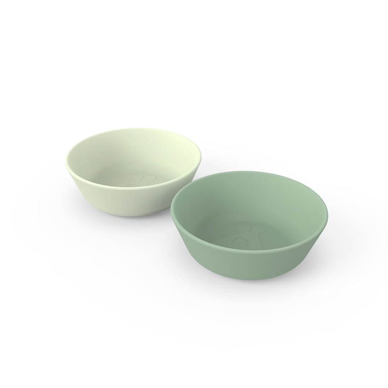 Done By Deer Silicone Kiddish Bowl 2-Pack | Raffi Green