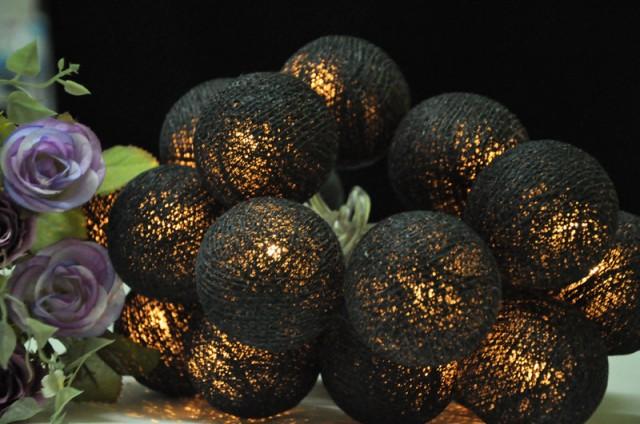 Cotton Ball Lights Lichtslinger 20 stuks - Black