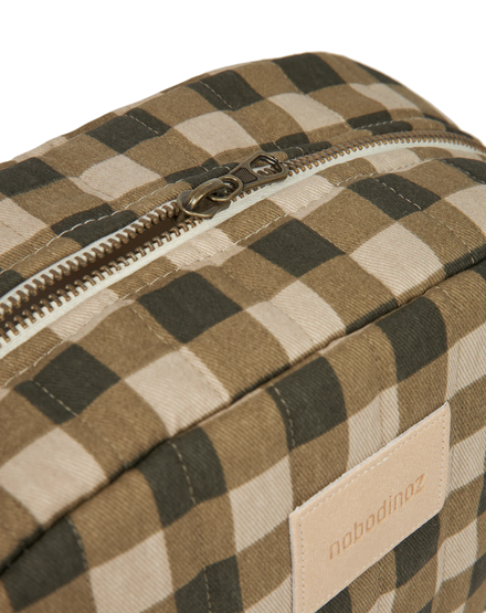 * Nobodinoz Vanity Case Toilettas Waterproof | Green Checks