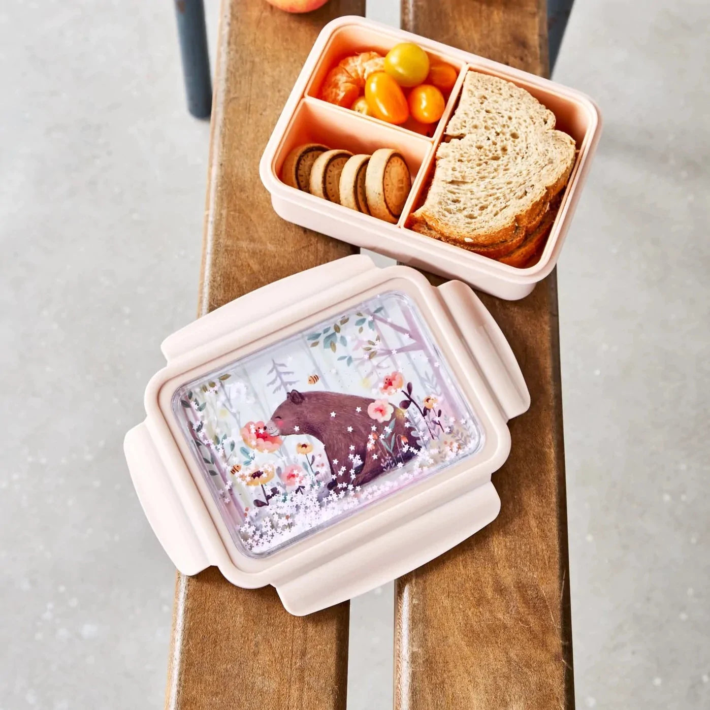 Petit Monkey Handige Bento Lunchbox Met Vakjes | Humming Bear