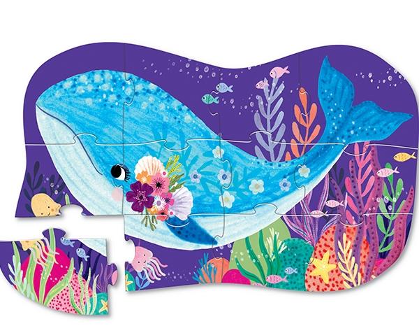 Crocodile Creek puzzel 12 stukken - Whale Wonder