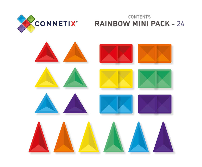 Connetix Tiles Rainbow Mini Pack EU | 24 Stuks