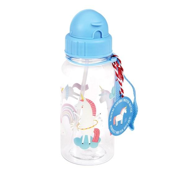 Drinkbeker groot met rietje Unicorn