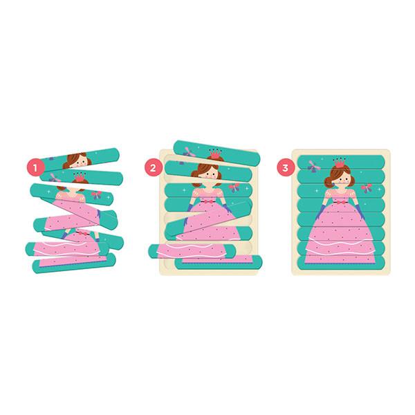 Crocodile Creek 6 stick puzzels 8 stukken - Princess - DE GELE FLAMINGO - 3
